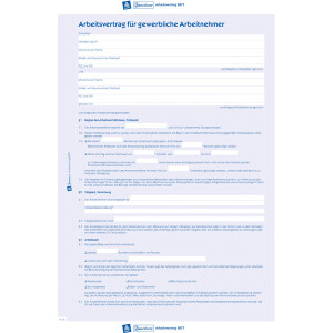 Arbeitsvertrag Avery Zweckform 2877 - A4 210 x 297 mm blau 2-seitig mit Durchschlag selbstdurchschreibend