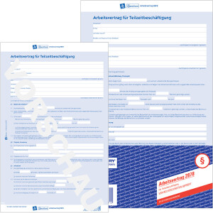 Arbeitsvertrag Avery Zweckform 2878 - A4 210 x 297 mm blau 2-seitig mit Durchschlag selbstdurchschreibend