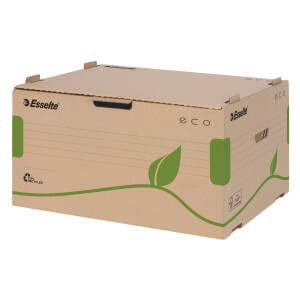 Archivbox Esselte ECO 623919 - 340 x 259 x 439 mm naturbraun mit Klappdeckel Recyclingkarton