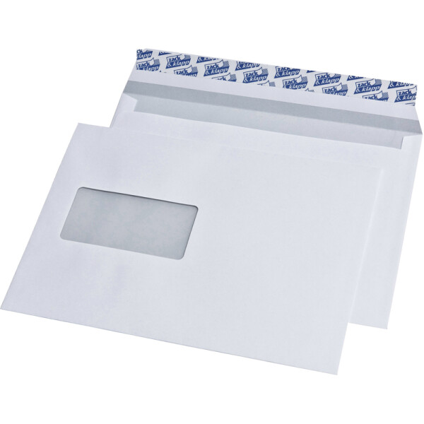 Versandtasche Mayer Kuvert 30015993 - DIN C5 162 x 229 mm weiß haftklebend mit Fenster 90 g/m² Pckg/500