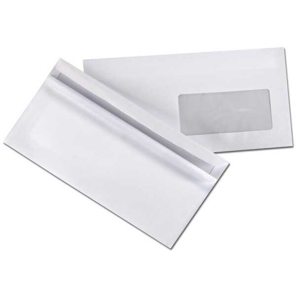 Briefumschlag Mayer Kuvert 30005364 - DIN Lang 110 x 220 mm selbstklebend mit Fenster weiß 80 g/m² Pckg/1000