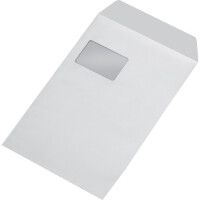 Versandtasche Mayer Kuvert 30005501 - DIN C4 229 x 324 mm weiß nassklebend mit Fenster 100 g/m² Pckg/250