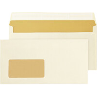 Briefumschlag Mayer Kuvert 30080826 - DIN Lang 110 x 220 mm haftklebend mit Fenster chamois 80 g/m² Pckg/1000