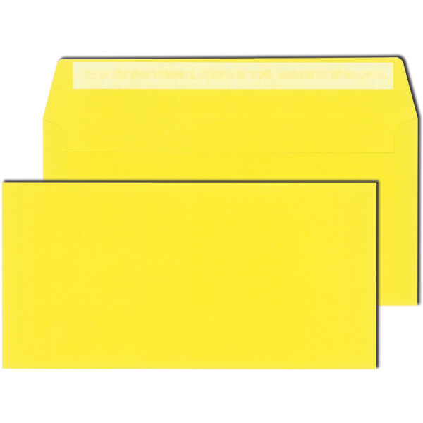 Briefumschlag Mayer Kuvert 30001071 - DIN LangPlus 114 x 229 mm haftklebend ohne Fenster gelb 120 g/m² Pckg/250