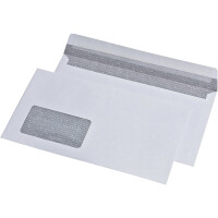 Briefumschlag Mayer Kuvert Recycling 30022361 - Kompakthülle Plus 125 x 235 mm haftklebend mit Fenster weiß 80 g/m² Pckg/500
