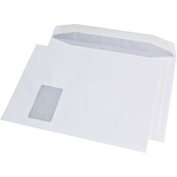 Kuvertierumschlag Mayer Kuvert Kuvermatic 30005497 - DIN C4 229 x 324 mm nassklebend mit Fenster außenliegende Klappe weiß 100 g/m² Pckg/500