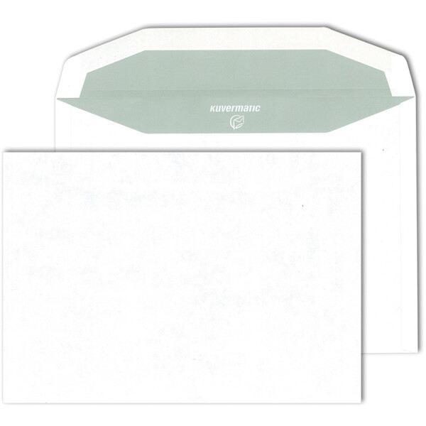 Kuvertierumschlag Mayer Kuvert Kuvermatic 30005112 - DIN C5 162 x 229 mm nassklebend ohne Fenster außenliegende Klappe weiß 80 g/m² Pckg/500