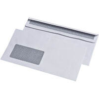 Briefumschlag Mayer Kuvert 30005398 - DIN Lang 110 x 220 mm selbstklebend mit Fenster weiß 75 g/m² Pckg/1000