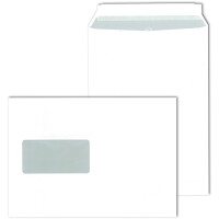 Versandtasche Mayer Kuvert 30005157 - DIN B5 176 x 250 mm weiß haftklebend mit Fenster 90 g/m² Pckg/500