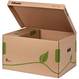 Archivbox Esselte ECO 623918 - 345 x 242 x 439 mm naturbraun mit Klappdeckel Recyclingkarton