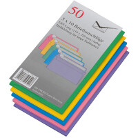 Briefumschlag Mayer Kuvert 30005217 - DIN Lang 110 x 220 mm haftklebend ohne Fenster farbig sortiert 80 g/m² Pckg/50