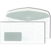 Kuvertierumschlag Mayer Kuvert Kuvermatic FLAT 30005462 - DIN C6/5 114 x 229 mm nassklebend mit Fenster innenliegende Klappe weiß 75 g/m² Pckg/1000