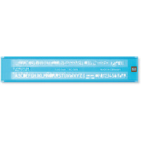 Schriftschablone Staedtler 572FL - 3,5/5 mm blau transparent gerade Kunststoff