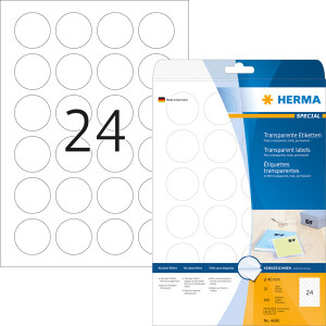 Folienetikett Herma 4686 - A4 &Oslash; 40 mm...