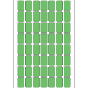 Haftetikett Herma 2345 - auf Bogen 12 x 18 mm grün...