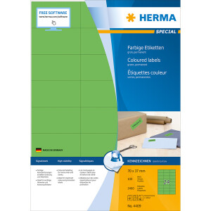 Universaletikett Herma 4409 - A4 70 x 37 mm grün...
