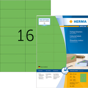Universaletikett Herma 4259 - A4 105 x 37 mm grün...