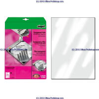 Overheadfolie sigel LF421 - A4 210 x 297 mm transparent stapelverarbeitbar 100µm für Laserdrucker, Kopierer