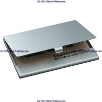 Visitenkartenetui sigel VZ135 - 65 x 92 x 5 mm silber für 15 Karten Aluminium