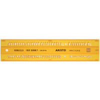 Schriftschablone Aristo AH5302 - 2,5 mm gelb transparent kursiv Kunststoff