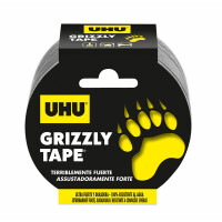 Reparaturgewebeklebeband UHU Grizzly Tape 51690 - 49 mm x 25 m silber für Privat/Endverbraucher-Anwendungen