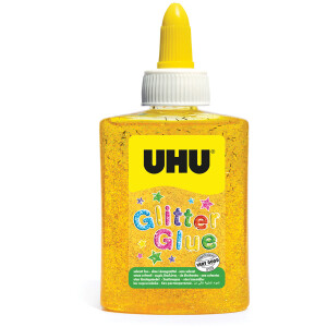Glitzerkleber UHU Glitter Glue 49970 - gelb 90 g