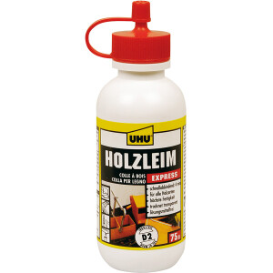 Holzleim UHU Express 48580 - trocknet transparent Flasche...
