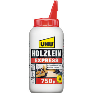 Holzleim UHU Express 48600 - trocknet transparent Flasche...