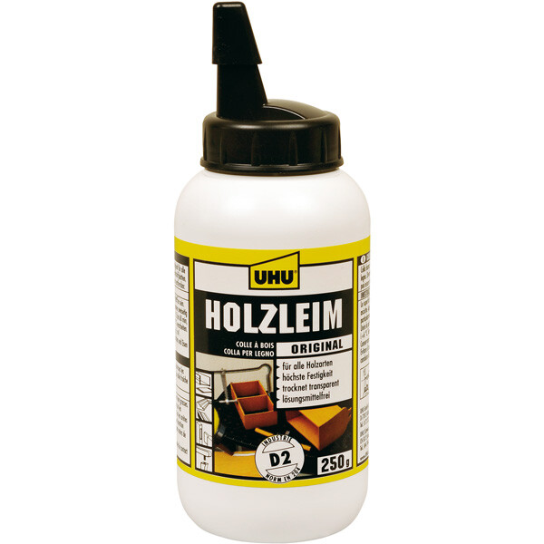 Holzleim UHU Original 48570 - trocknet transparent Flasche 250 g