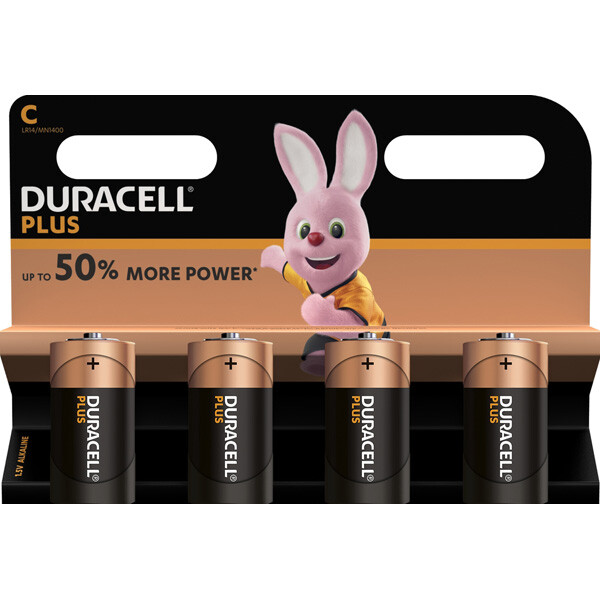 Babybatterie Duracell Plus Power DUR019126 - C LR14 MN1400 Alkaline 1,5 Volt Pckg/4