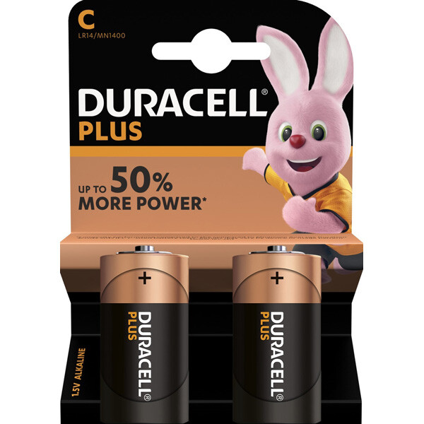 Babybatterie Duracell Plus Power DUR019089 - C LR14 MN1400 Alkaline 1,5 Volt Pckg/2
