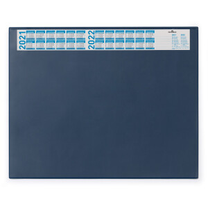 Schreibunterlage Durable 7204 - 65 x 52 cm Kalender dunkelblau PVC