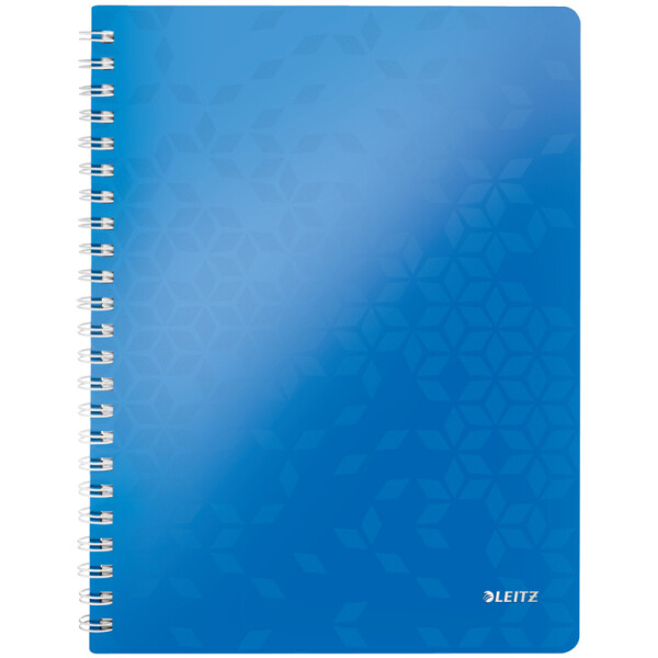 Collegeblock Leitz WOW 4638 - A4 210 x 297 mm blau kariert Lineatur22 5 x 5 mm 80 Blatt FSC extraweißes Qualitätspapier 80 g/m²