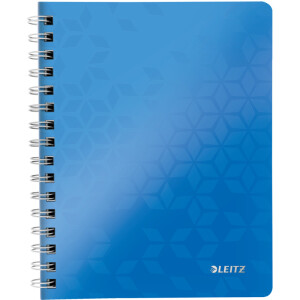Collegeblock Leitz WOW 4639 - A5 148 x 210 mm blau liniert Lineatur04 mit Schreiblinie 80 Blatt FSC extraweißes Qualitätspapier 80 g/m²