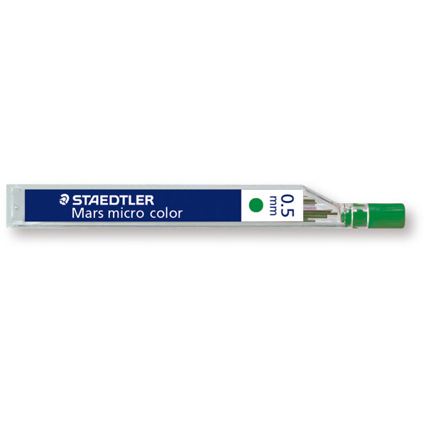 Feinminenstift Ersatzmine Staedtler Mars micro color 25405 - grün 0,50 mm Pckg/12
