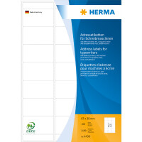 Adressetikett Herma 4438 - A4 67 x 38 mm weiß permanent perforiert Papier für Schreibmaschine Pckg/2100