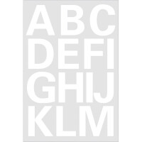 Buchstabenetikett Herma 4169 - auf Bogen A-Z 25 mm weiß permanent selbstklebend Folie bedruckt Pckg/30