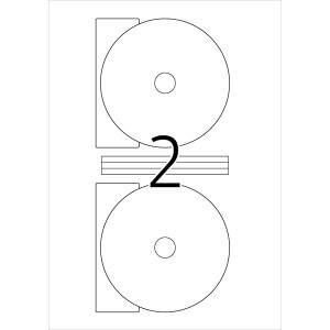 CD Etikett Herma 5115 - A4 SuperSize Ø 116 mm Maxi weiß permanent matt blickdicht Papier für alle Druckertypen Pckg/50