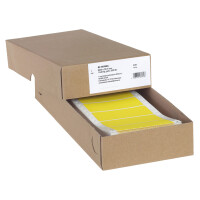 Computeretikett Herma 8181 - endlos 88,9 x 35,7 mm gelb permanent 1-bahnig FSC Papier für Matrixdrucker Pckg/2000