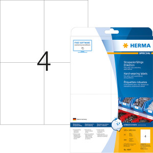 Folienetikett Herma 4697 - A4 105 x 148 mm weiß...