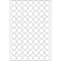Markierungspunkte Herma 2230 - auf Bogen Ø 13 mm weiß permanent Papier für Handbeschriftung Pckg/2464