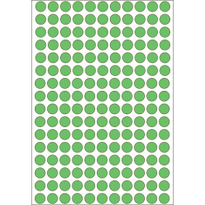 Markierungspunkte Herma 2215 - auf Bogen Ø 8 mm grün permanent Papier für Handbeschriftung Pckg/5632