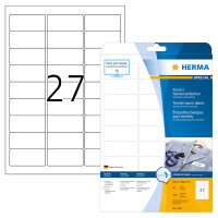 Textilnamensschild Herma 4511 - 63,5 x 29,6 mm weiß ablösbar für Drucker Laserdrucker/Kopierer Acetatseide Pckg/540
