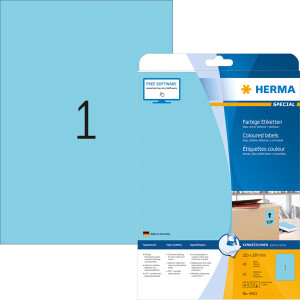 Universaletikett Herma 4423 - A4 210 x 297 mm blau...