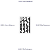 Zahlenetikett Herma 4168 - auf Bogen 0-9 25 mm schwarz permanent Folie bedruckt Pckg/32