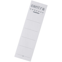 Ordnerrückenschild centra 290105 - 55 x 190 mm weiß breit / kurz für Handbeschriftung Pckg/10