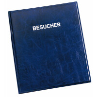 Besucherbuch Durable 1463 - A4 blau f&uuml;r 100 Namensschilder 60 x 90 mm mikroperforiert Karton 80 g/m&sup2;