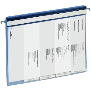 Personalhefter Durable 2554 - A4 blau mit 5-fach Register PVC-Hartfolien