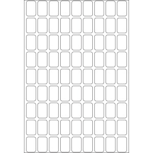 Haftetikett Herma 2330 - auf Bogen 10 x 16 mm weiß permanent Papier für Handbeschriftung Pckg/2592