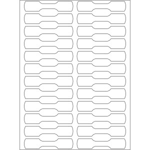 Haftetikett Herma 2510 - auf Bogen 10 x 49 mm weiß permanent Papier für Handbeschriftung Pckg/600